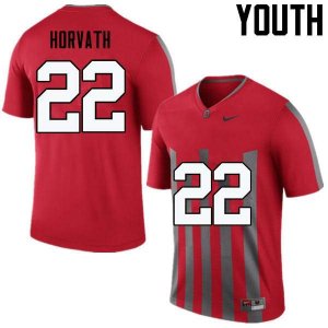 Youth Ohio State Buckeyes #22 Les Horvath Throwback Nike NCAA College Football Jersey Holiday QAK1844KV